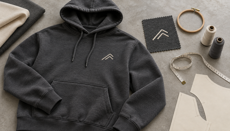 Custom Embroidered Hoodies: Logo Size, Placement & Sampling